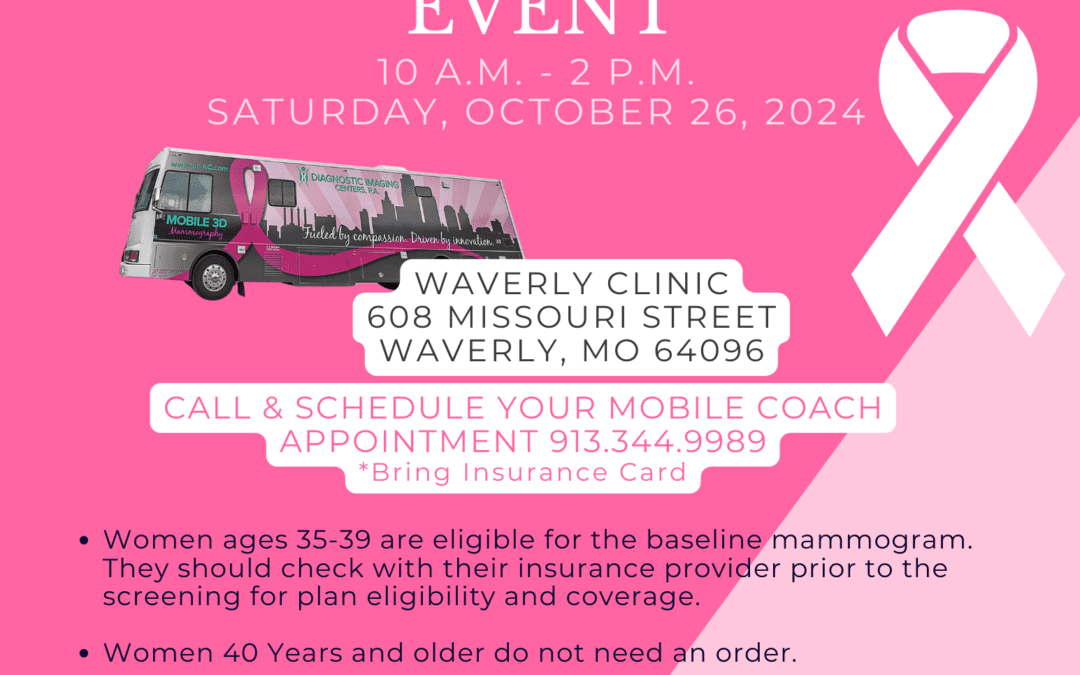 October 26, 2024 – Mobile Mammogram Event At Waverly Clinic